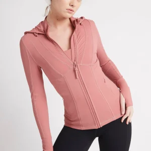 Best Sale Aje ATHLETICA Hooded Zip Up Jacket 709 Rose Pink/Rose Quartz