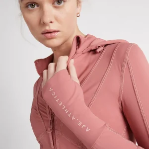 Best Sale Aje ATHLETICA Hooded Zip Up Jacket 709 Rose Pink/Rose Quartz