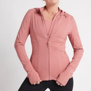 Best Sale Aje ATHLETICA Hooded Zip Up Jacket 709 Rose Pink/Rose Quartz