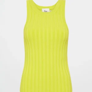 Sale Aje ATHLETICA Hydra Racer Knit Ribbed Top Citrus Yellow
