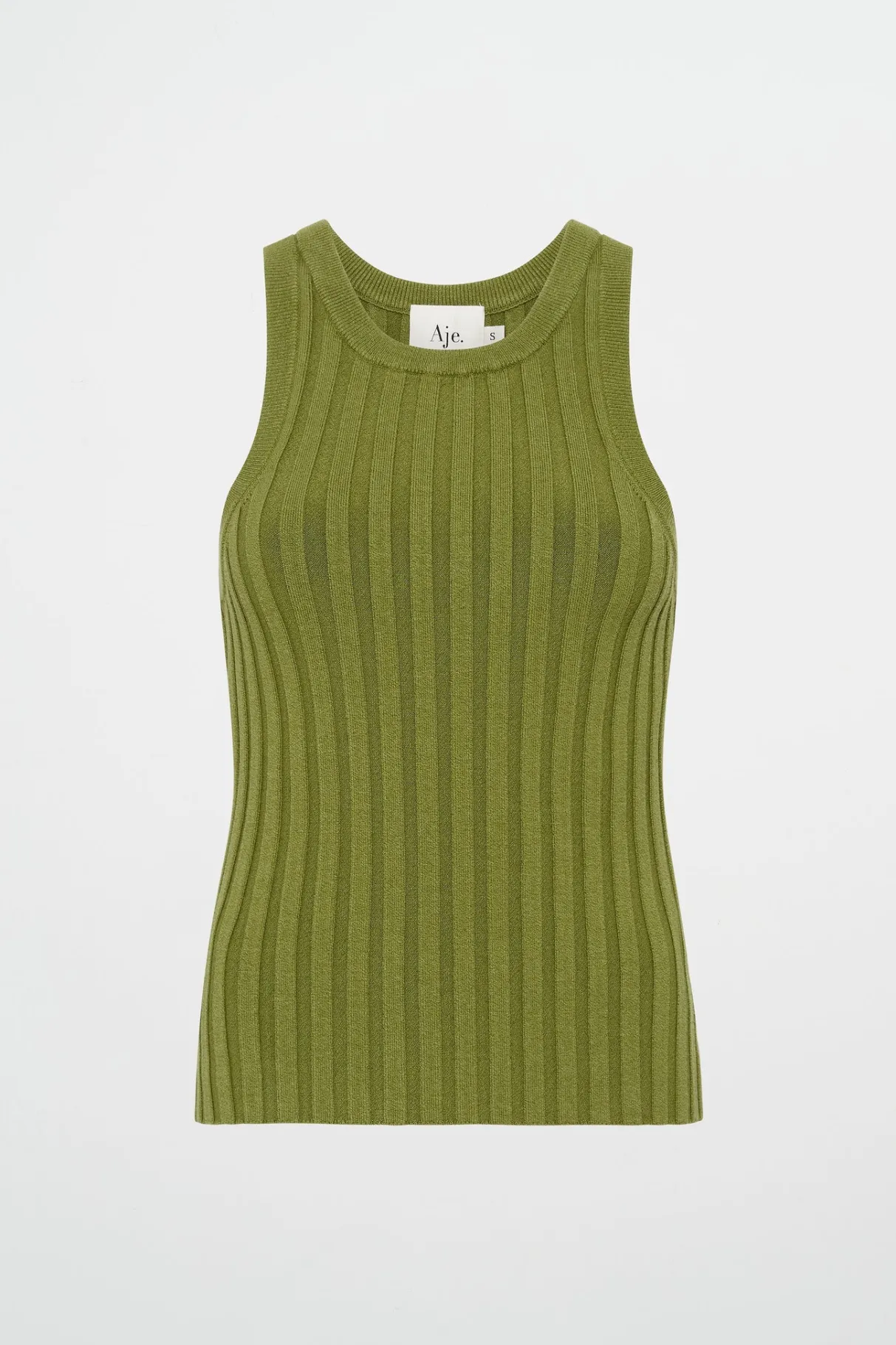 hydra_racer_knit_ribbed_top_1-7.webp Online Aje ATHLETICA Hydra Racer Knit Ribbed Top Evergreen