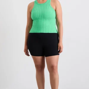 Store Aje ATHLETICA Hydra Racer Knit Ribbed Top Marine Green