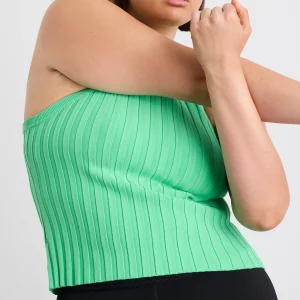 Store Aje ATHLETICA Hydra Racer Knit Ribbed Top Marine Green