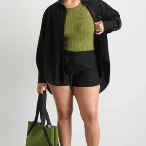 Online Aje ATHLETICA Hydra Racer Knit Ribbed Top Evergreen