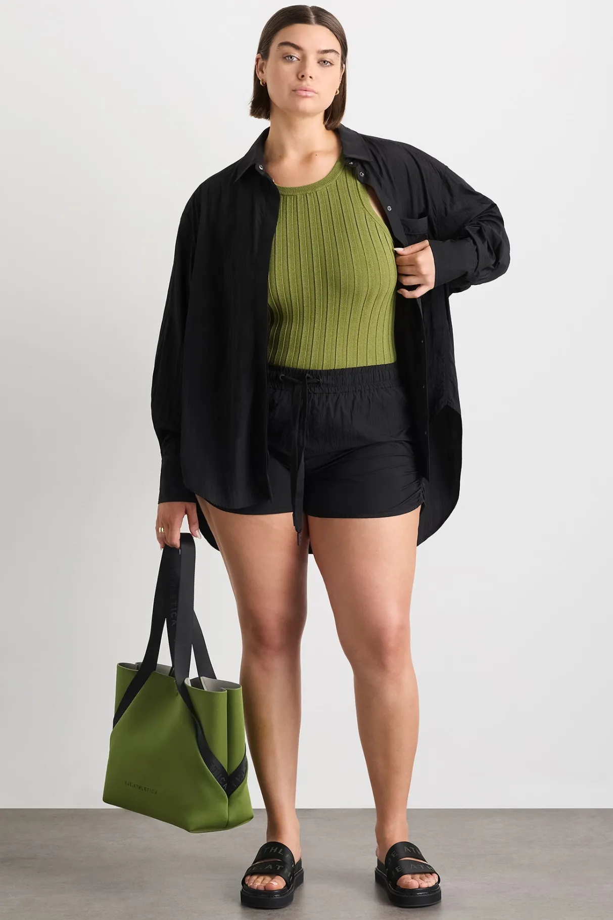 hydra_racer_knit_ribbed_top_18.webp Online Aje ATHLETICA Hydra Racer Knit Ribbed Top Evergreen