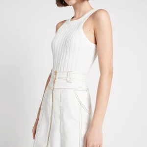 Best Aje ATHLETICA Hydra Racer Knit Ribbed Top Ivory