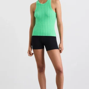 Store Aje ATHLETICA Hydra Racer Knit Ribbed Top Marine Green