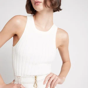 Best Aje ATHLETICA Hydra Racer Knit Ribbed Top Ivory