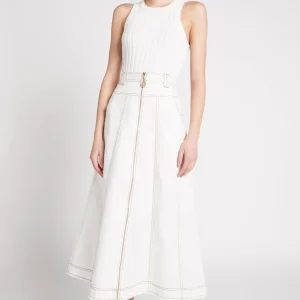 Best Aje ATHLETICA Hydra Racer Knit Ribbed Top Ivory