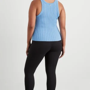 Store Aje ATHLETICA Hydra Racer Knit Ribbed Top Cerulean Blue