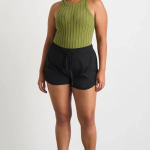 Online Aje ATHLETICA Hydra Racer Knit Ribbed Top Evergreen