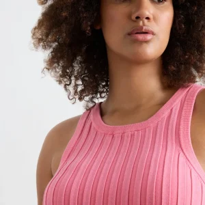 New Aje ATHLETICA Hydra Racer Rib Tank 107 Deep Blush