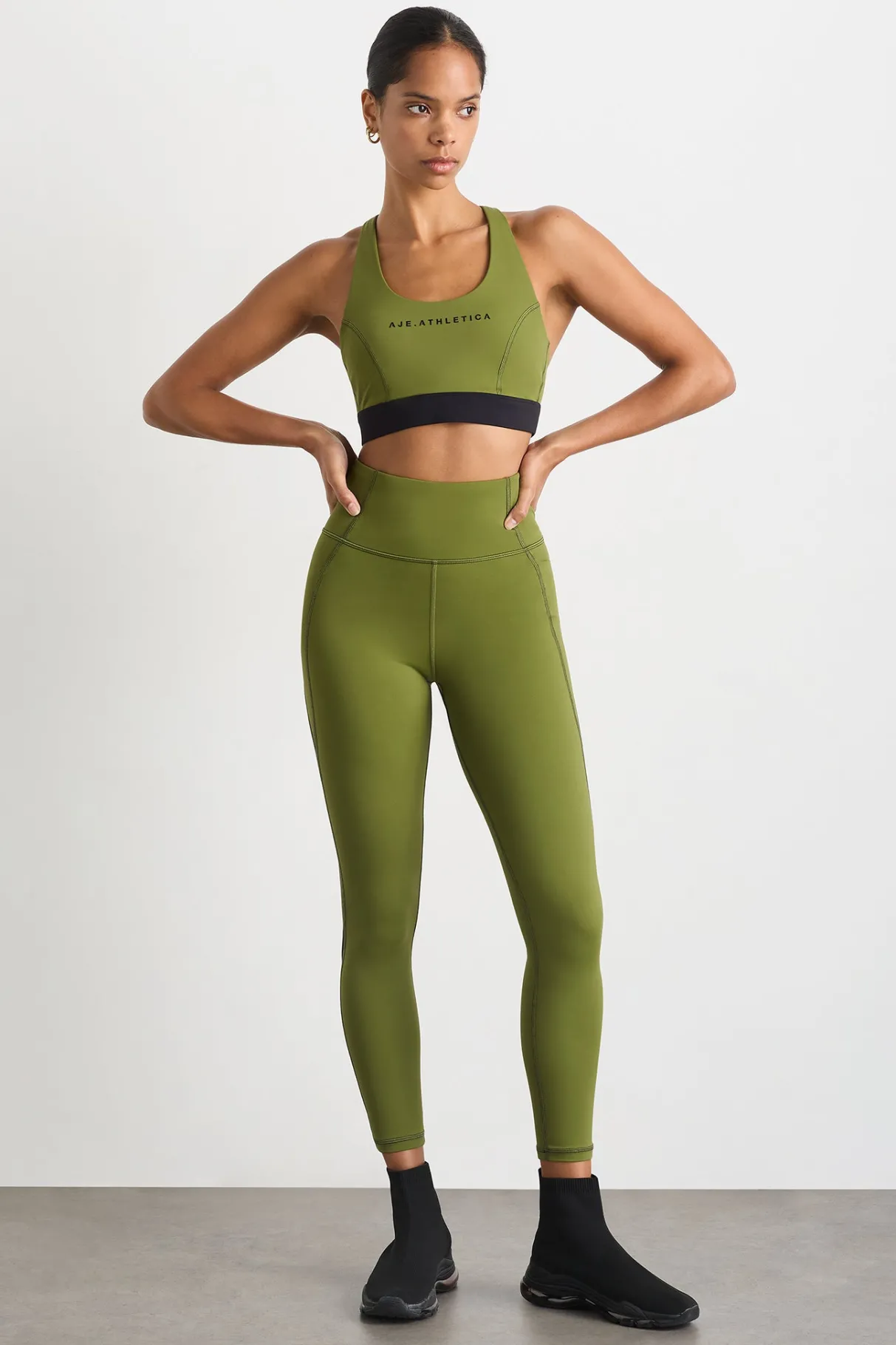 inset_full_length_legging__0.webp Online Aje ATHLETICA Inset Full Length Legging 250 Evergreen Black