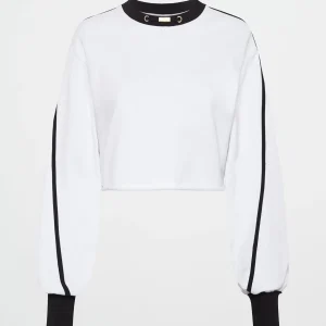 Best Aje ATHLETICA Interlock Crop Sweater 413 White/Black