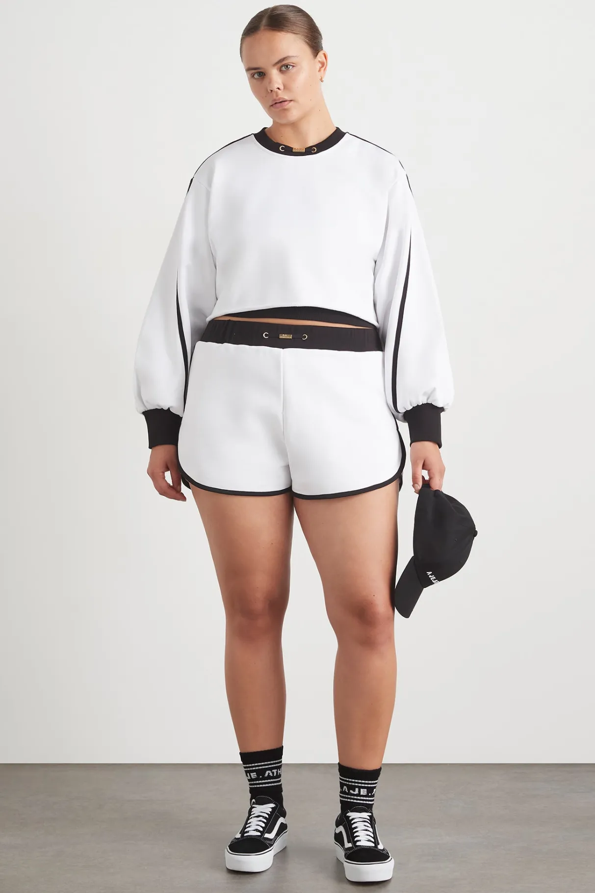 interlock_crop_sweater__12.webp Best Aje ATHLETICA Interlock Crop Sweater 413 White/Black