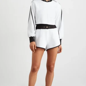Best Aje ATHLETICA Interlock Crop Sweater 413 White/Black
