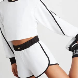 Best Aje ATHLETICA Interlock Crop Sweater 413 White/Black