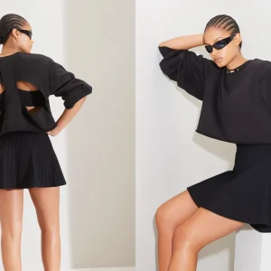 Best Sale Aje ATHLETICA Interlock Sweater 413 Black