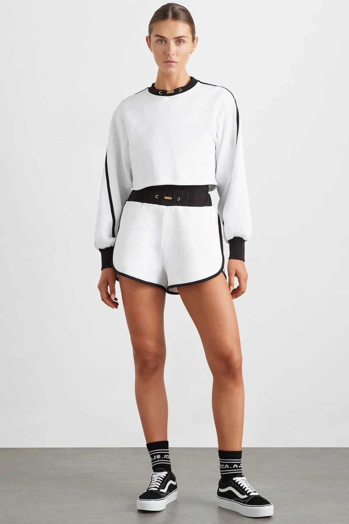 interlock_terry_short__0.webp Outlet Aje ATHLETICA Interlock Terry Short 627 White/Black