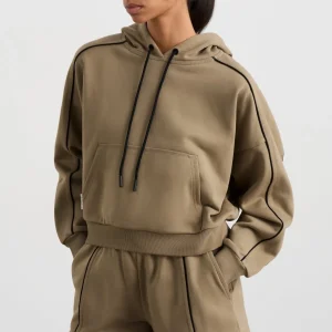 Online Aje ATHLETICA Kangaroo Pocket Hoodie 405 Soft Khaki Black