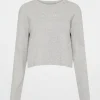 Online Aje ATHLETICA Keyhole Drawstring Long Sleeve Tee 149 Grey Marle