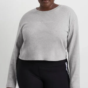 Online Aje ATHLETICA Keyhole Drawstring Long Sleeve Tee 149 Grey Marle