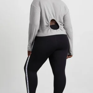 Online Aje ATHLETICA Keyhole Drawstring Long Sleeve Tee 149 Grey Marle