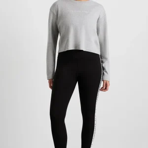 Online Aje ATHLETICA Keyhole Drawstring Long Sleeve Tee 149 Grey Marle