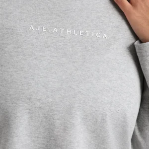 Online Aje ATHLETICA Keyhole Drawstring Long Sleeve Tee 149 Grey Marle