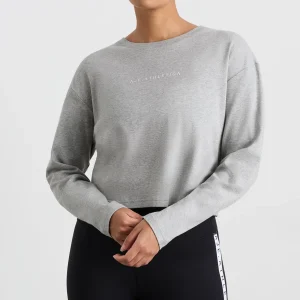 Online Aje ATHLETICA Keyhole Drawstring Long Sleeve Tee 149 Grey Marle