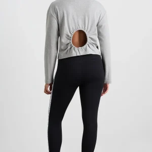 Online Aje ATHLETICA Keyhole Drawstring Long Sleeve Tee 149 Grey Marle