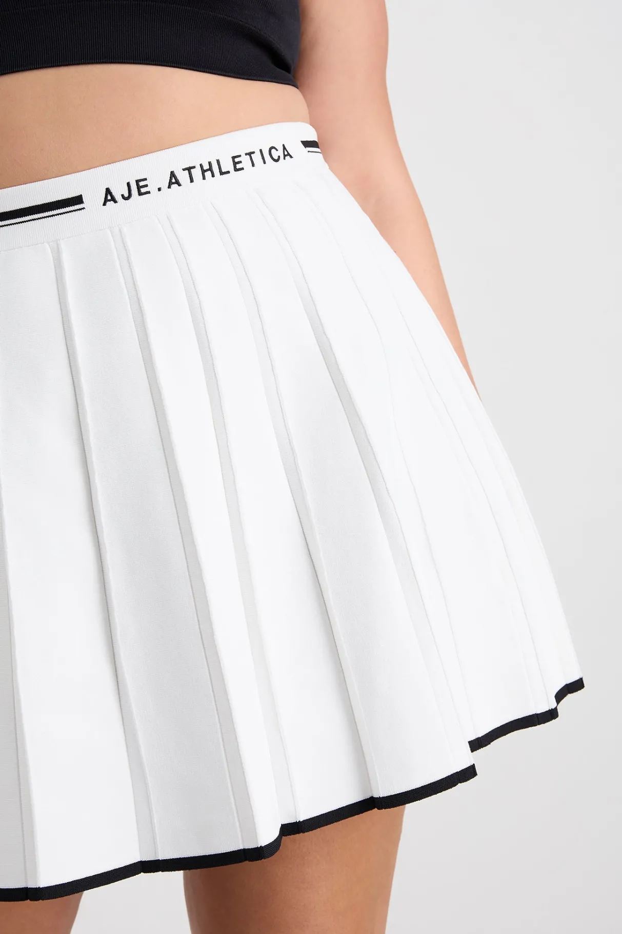 knit_pleated_skirt__12.webp Best Aje ATHLETICA Knit Pleated Skirt 628 White / Black