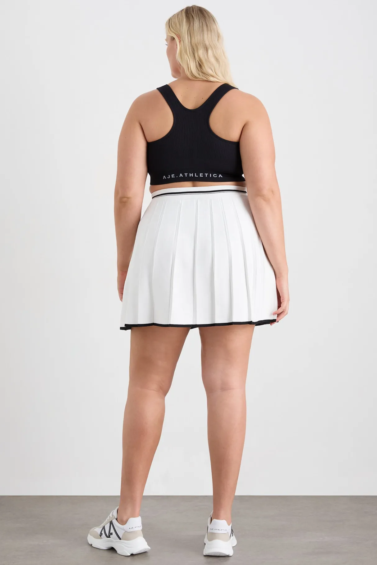knit_pleated_skirt__13.webp Best Aje ATHLETICA Knit Pleated Skirt 628 White / Black