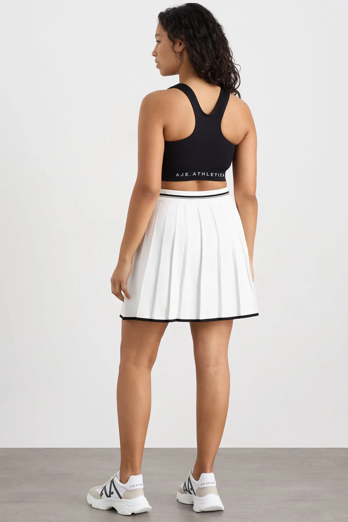 knit_pleated_skirt__9.webp Best Aje ATHLETICA Knit Pleated Skirt 628 White / Black