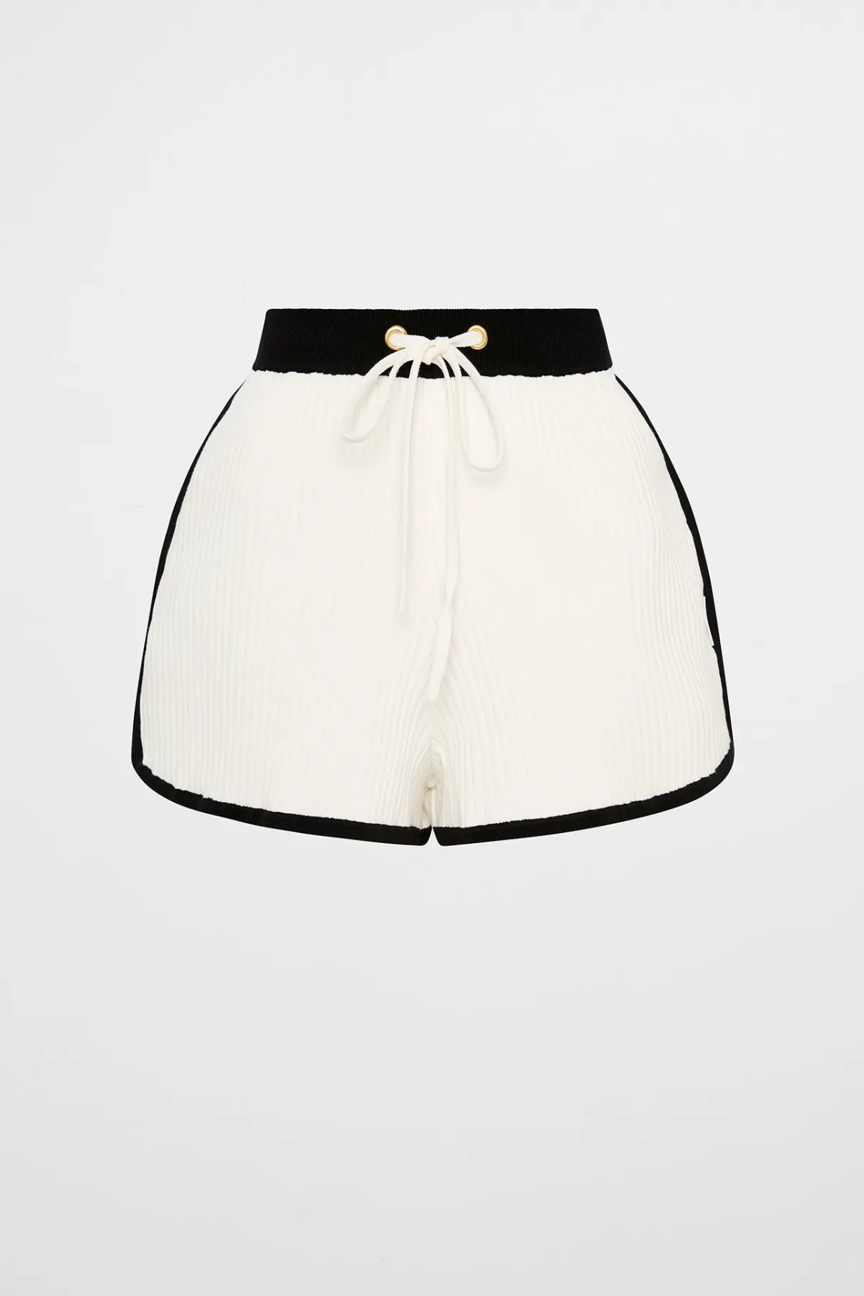 knit_ribbed_shorts__1.webp Online Aje ATHLETICA Knit Ribbed Shorts 603 White/Black