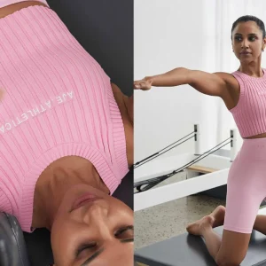 Cheap Aje ATHLETICA Knitted Mini Logo Tank 135 Candy Pink