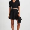 Flash Sale Aje ATHLETICA Knitted Mini Skirt 628 Black