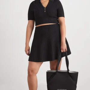 Flash Sale Aje ATHLETICA Knitted Mini Skirt 628 Black