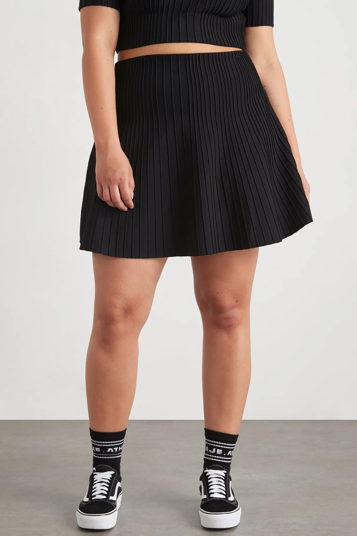 knitted_mini_skirt__11.webp Flash Sale Aje ATHLETICA Knitted Mini Skirt 628 Black