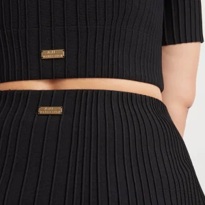 Flash Sale Aje ATHLETICA Knitted Mini Skirt 628 Black