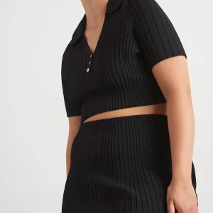 Flash Sale Aje ATHLETICA Knitted Mini Skirt 628 Black