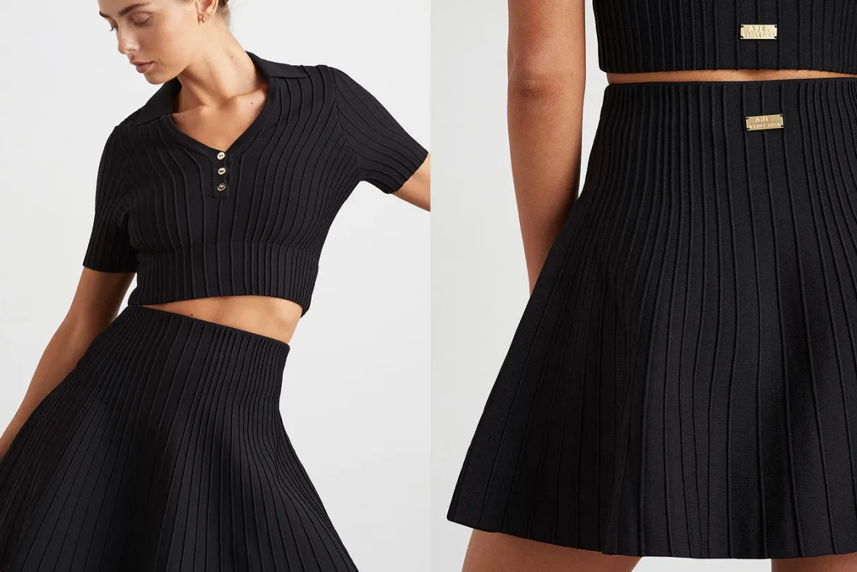 knitted_mini_skirt__15.webp Flash Sale Aje ATHLETICA Knitted Mini Skirt 628 Black