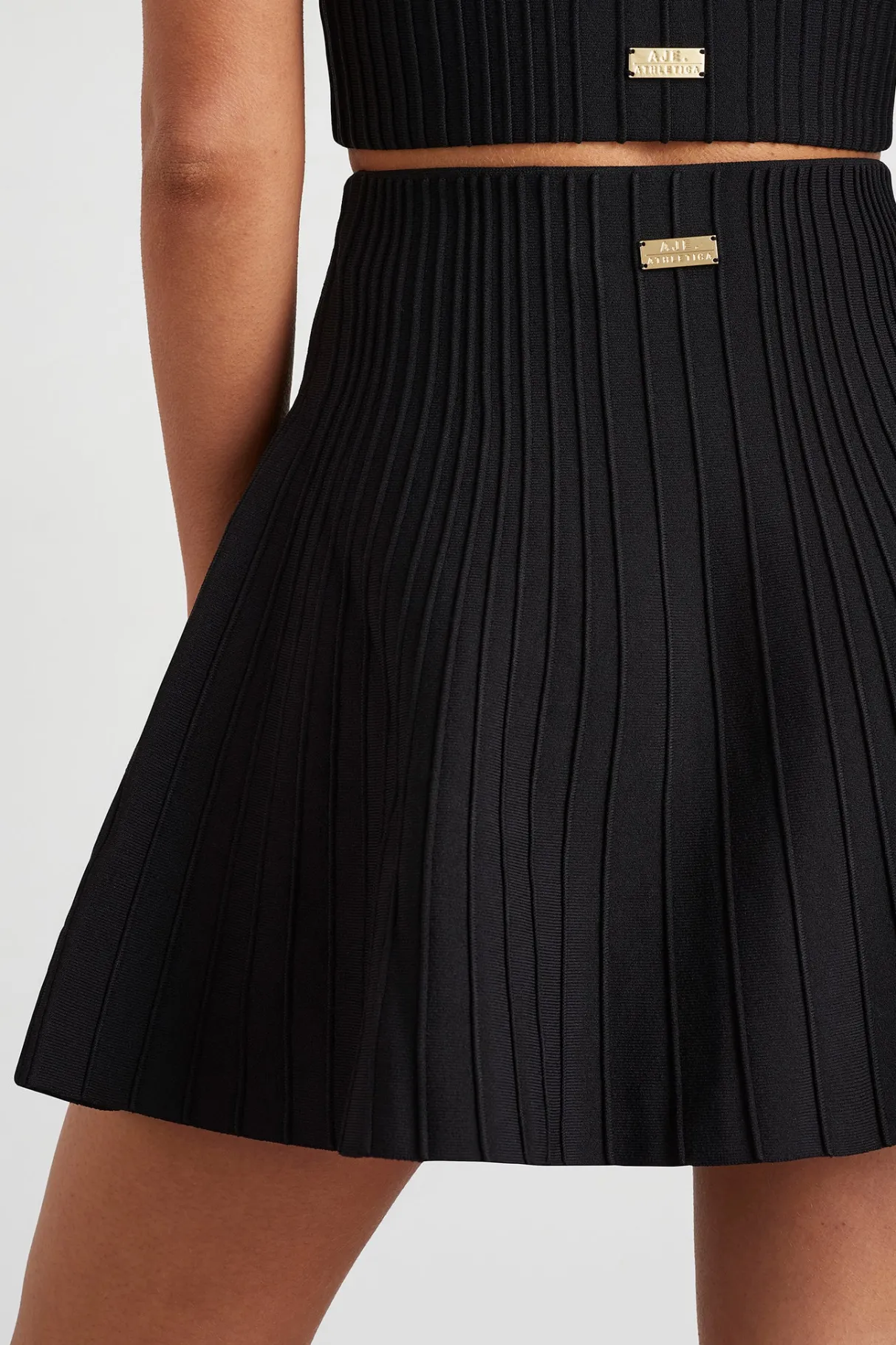 knitted_mini_skirt__4.webp Flash Sale Aje ATHLETICA Knitted Mini Skirt 628 Black