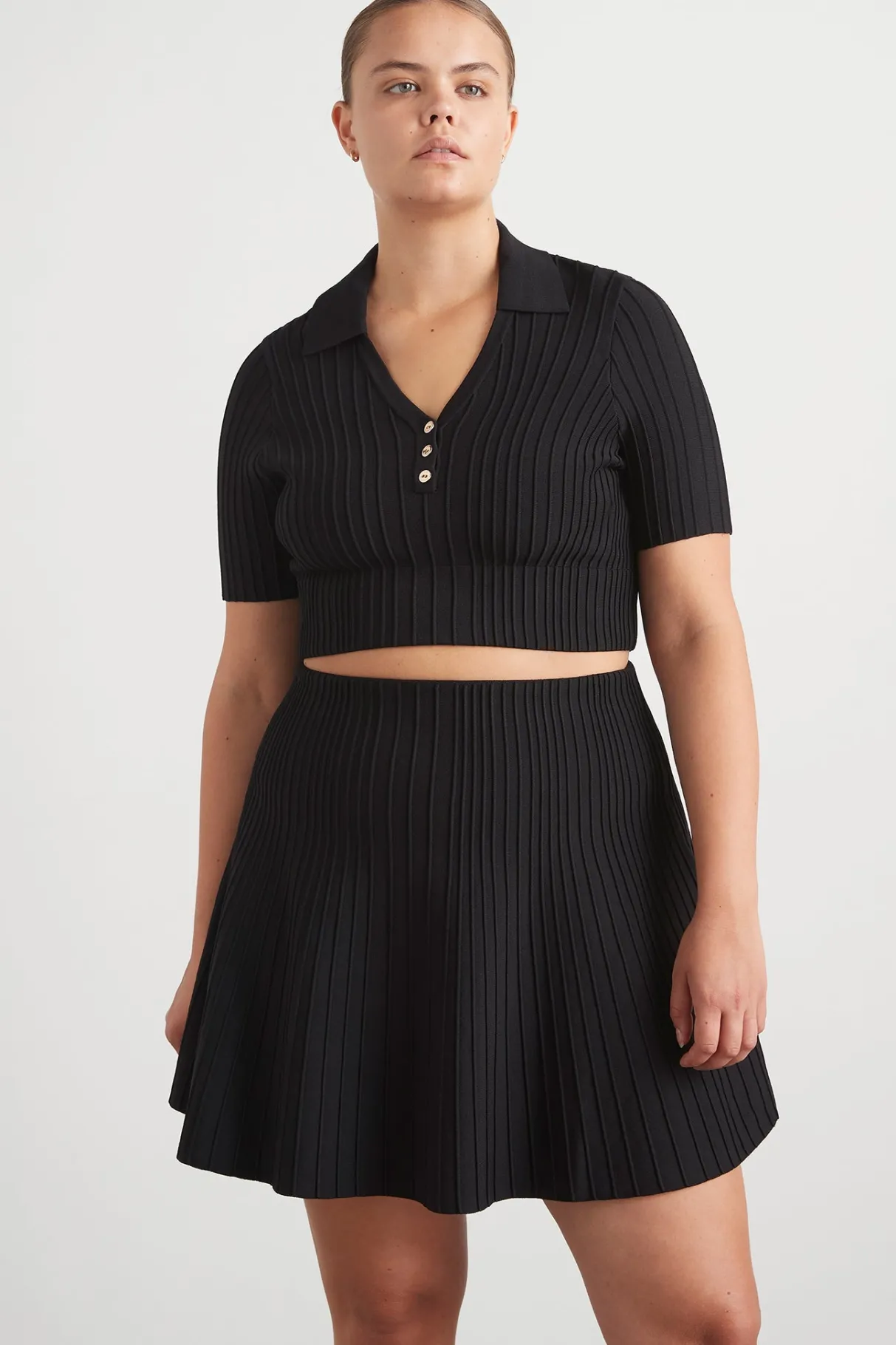 knitted_polo_top__14.webp Online Aje ATHLETICA Knitted Polo Top 341 Black
