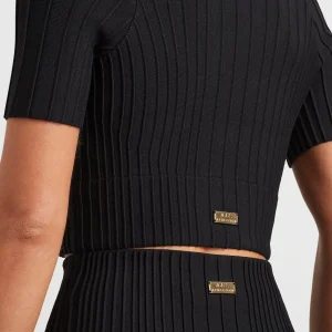 Online Aje ATHLETICA Knitted Polo Top 341 Black