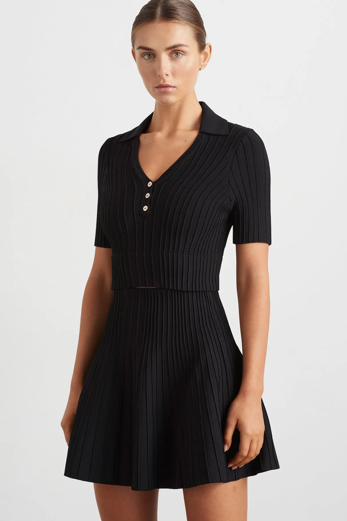 knitted_polo_top__5.webp Online Aje ATHLETICA Knitted Polo Top 341 Black