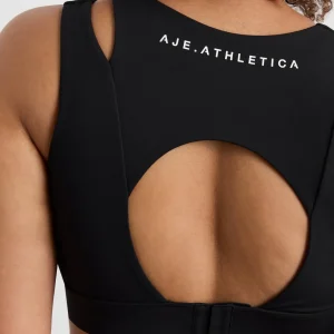 Store Aje ATHLETICA Layered Cut Out Sports Bra 385 Black