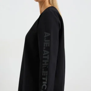 Hot Aje ATHLETICA Light Weight Logo Crew Jumper 127 Black