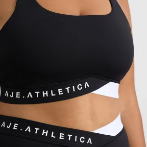 Cheap Aje ATHLETICA Logo Elastic Sports Bra 323 Black/White