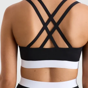 Cheap Aje ATHLETICA Logo Elastic Sports Bra 323 Black/White